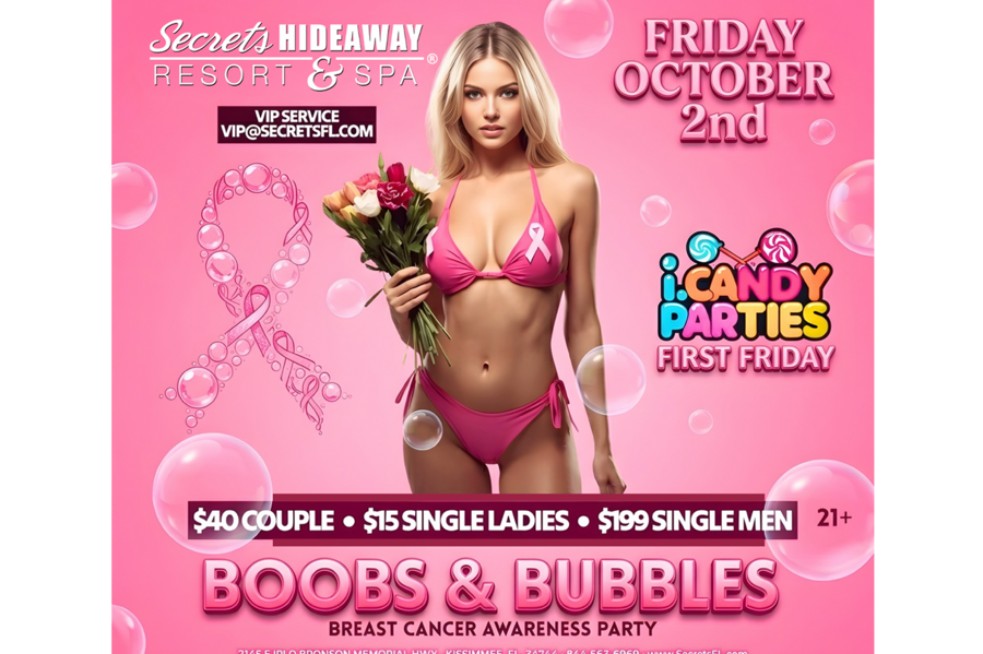 Boobs & Bubbles - i.Candy first of the month Friday