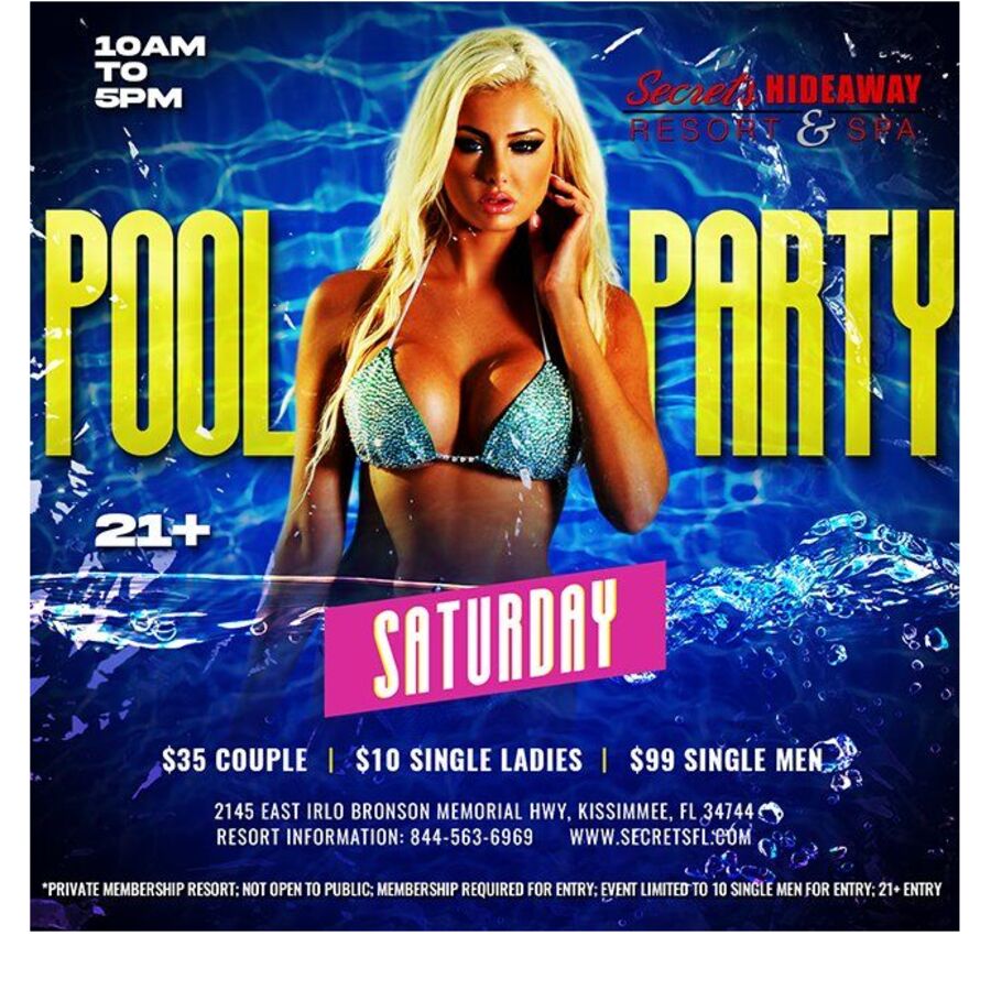 Saturday Pool Party 10am-5pm