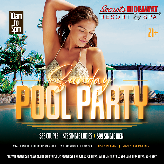 Sunday Pool Party 10am-5pm