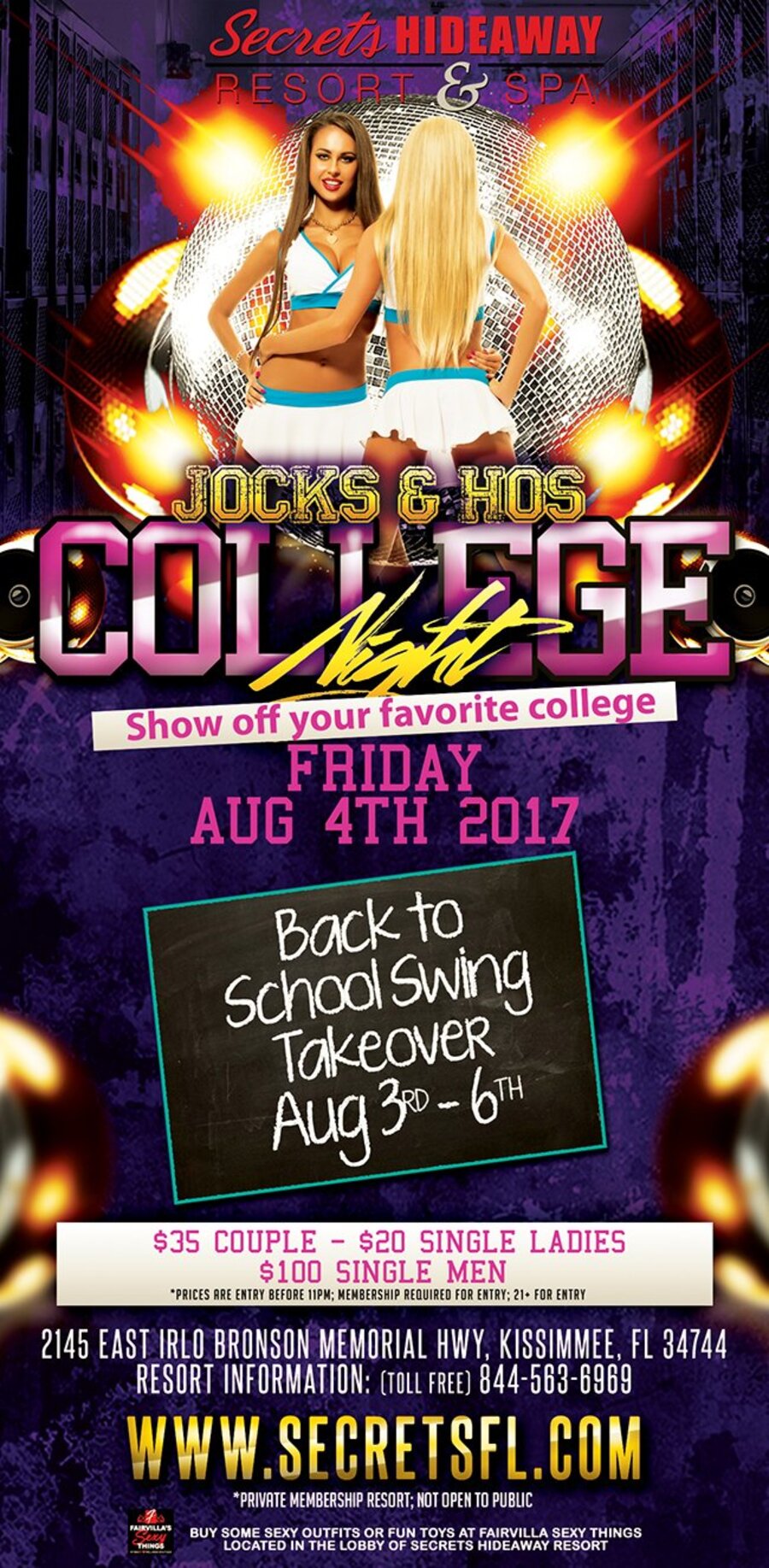 Jocks & Hos College Night - Back to School Swing