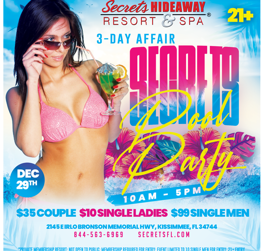 Pool Party 10am - 5pm ~ NYE 3 Day Event