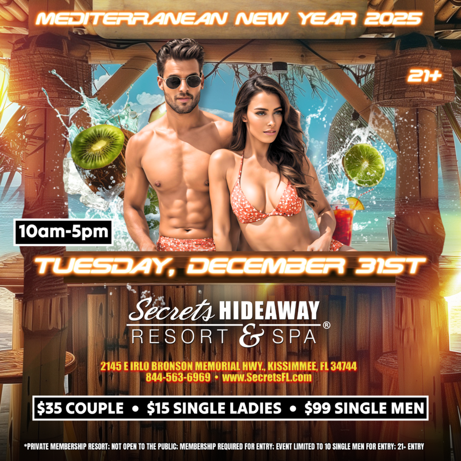 Pool Party 10am - 5pm - Mediterranean New Year
