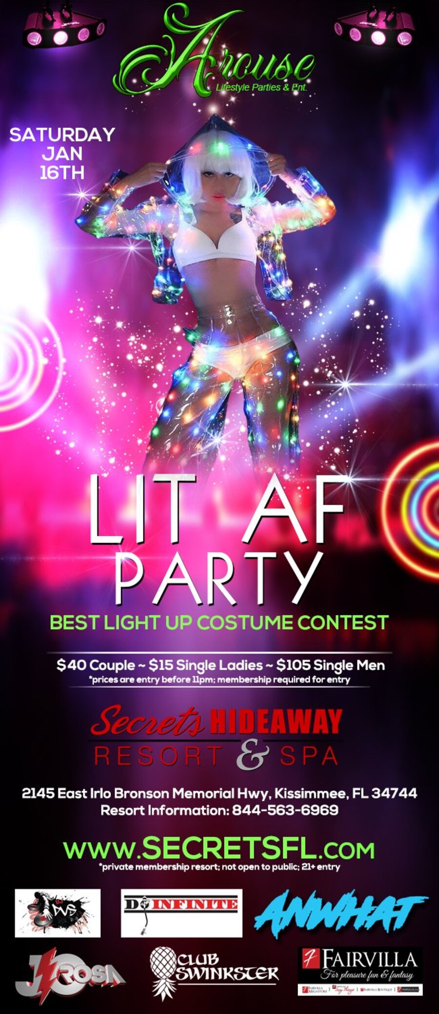 Lit AF Party - Arouse party weekend