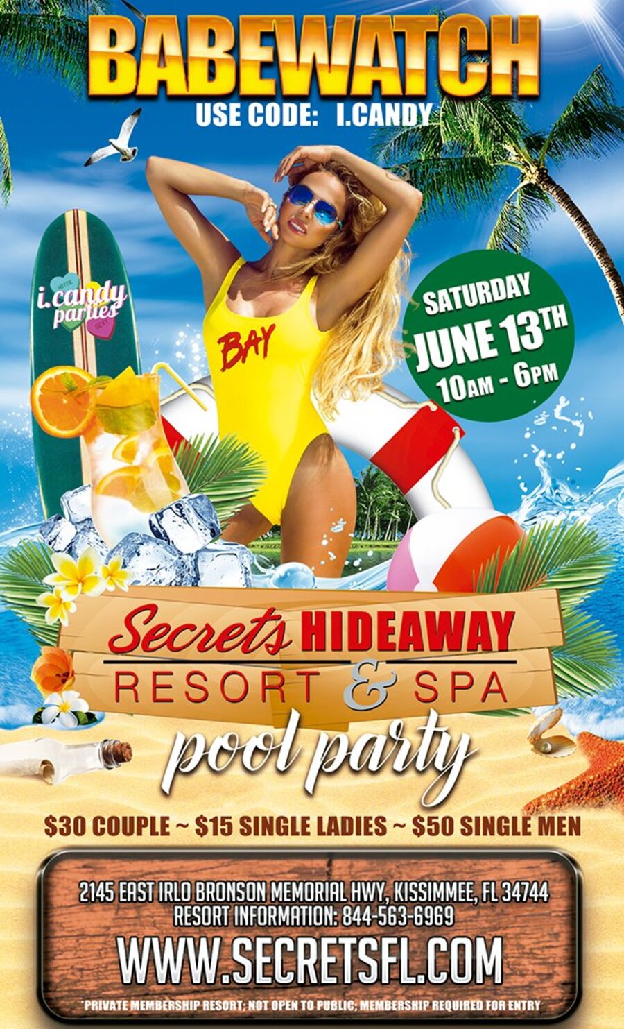 Babewatch Pool Party 10am - 5pm - i.candy Parties