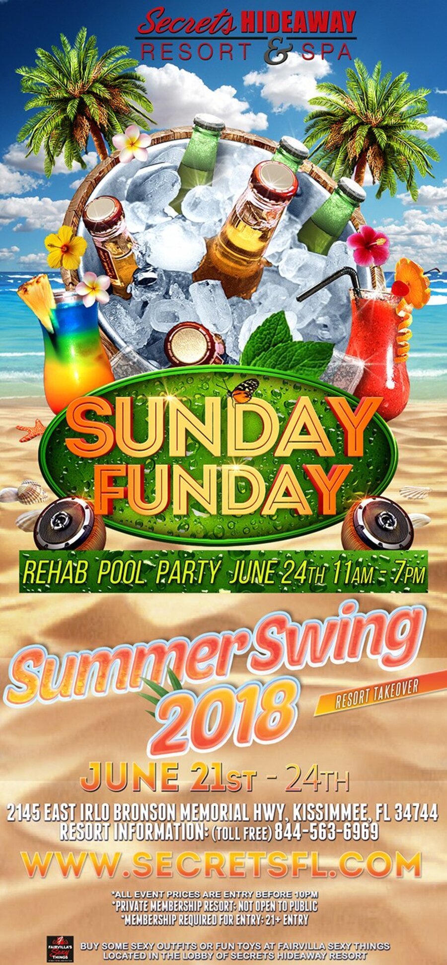 Sunday Funday Rehab Pool Party 11am - 7pm