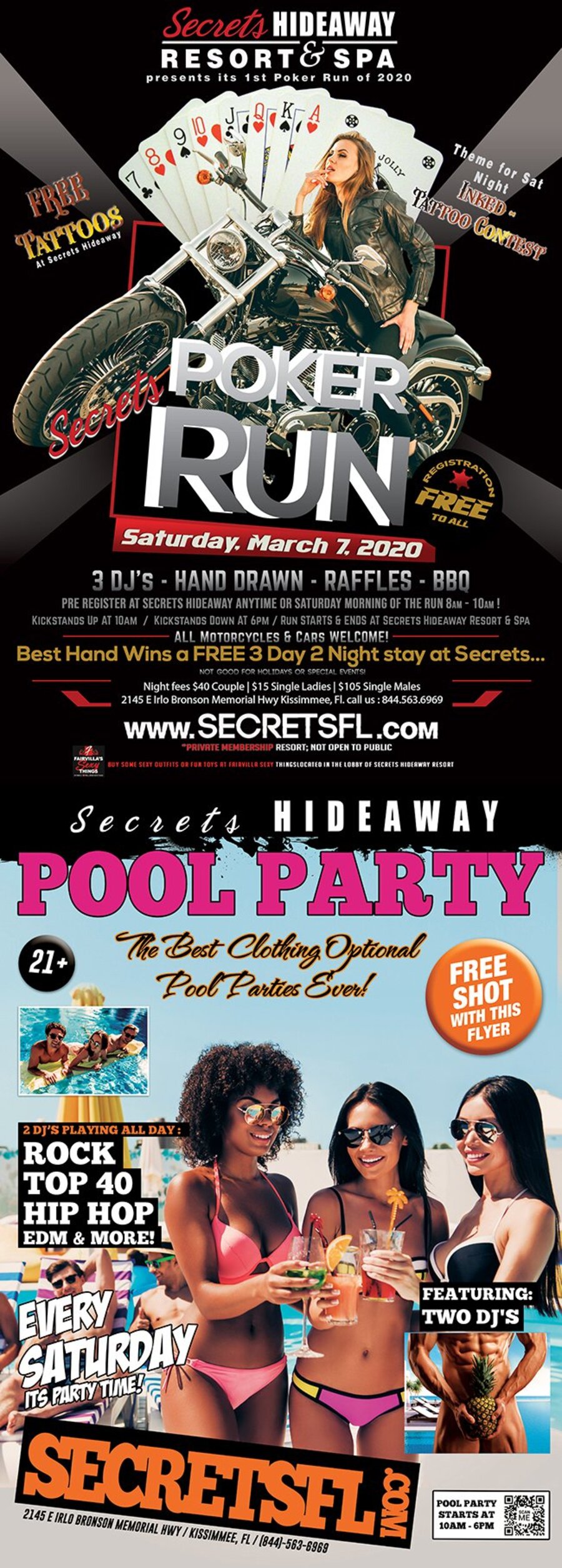 Bikeweek Poker Run / Saturday Pool Party 10am - 5pm