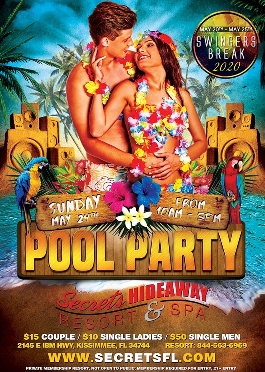 Sunday Pool Party 10am-5pm - Swingers Break