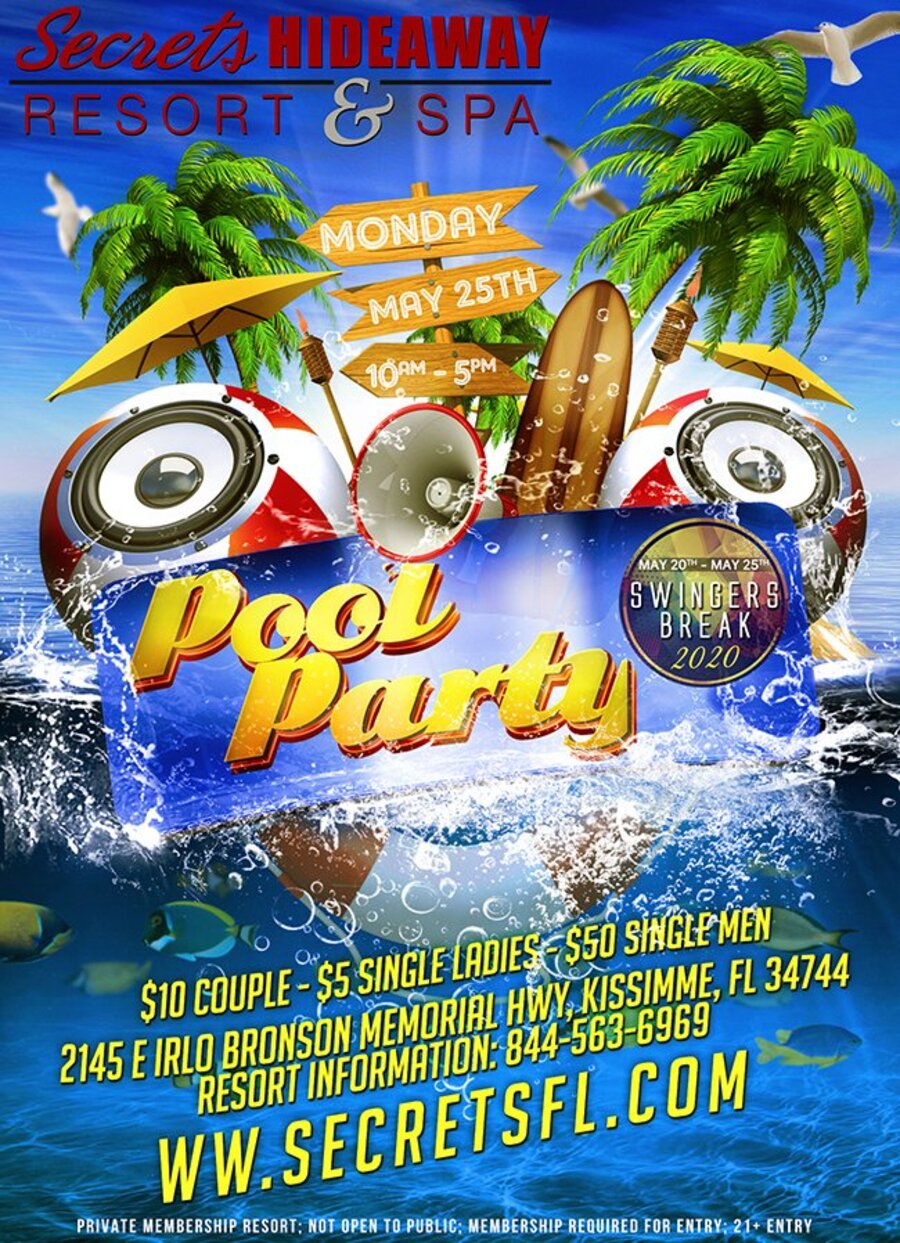 Monday Pool Party 10am-5pm - Swingers Break