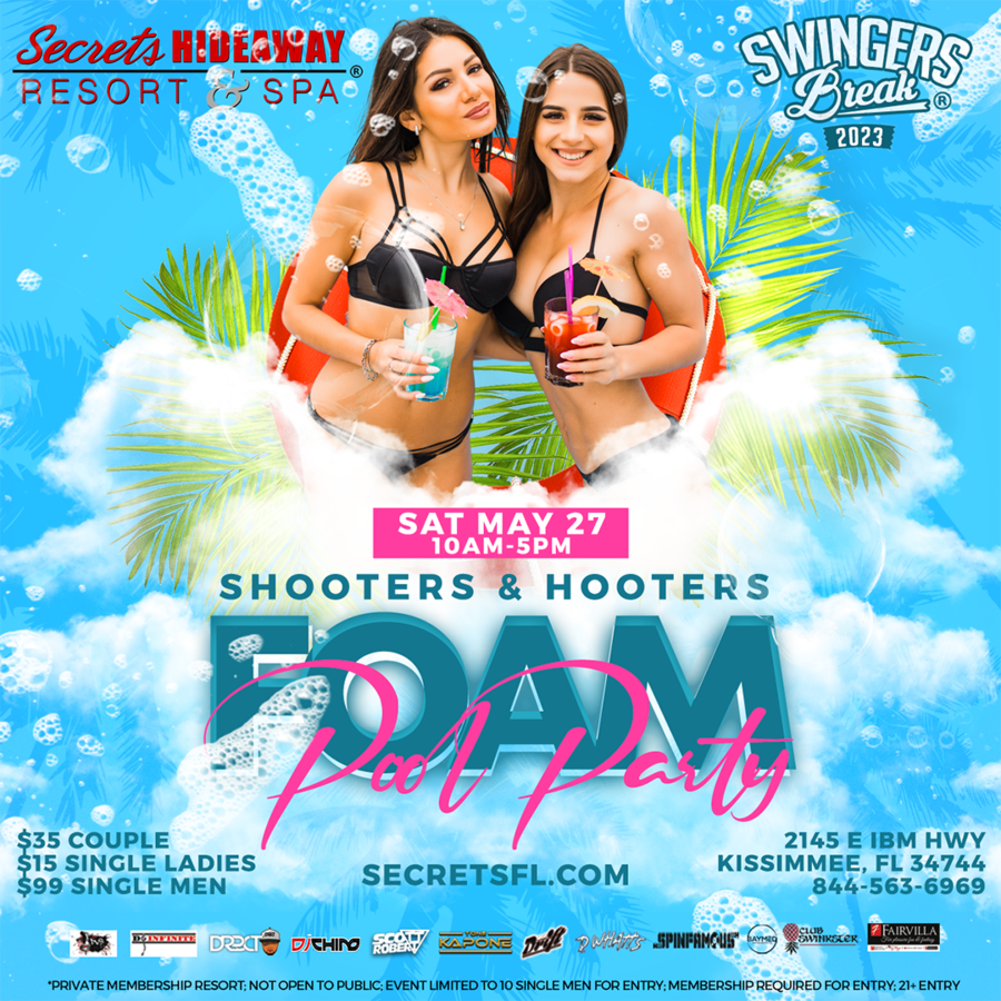 Foam Pool Party 10am-5am - Swingers Break®