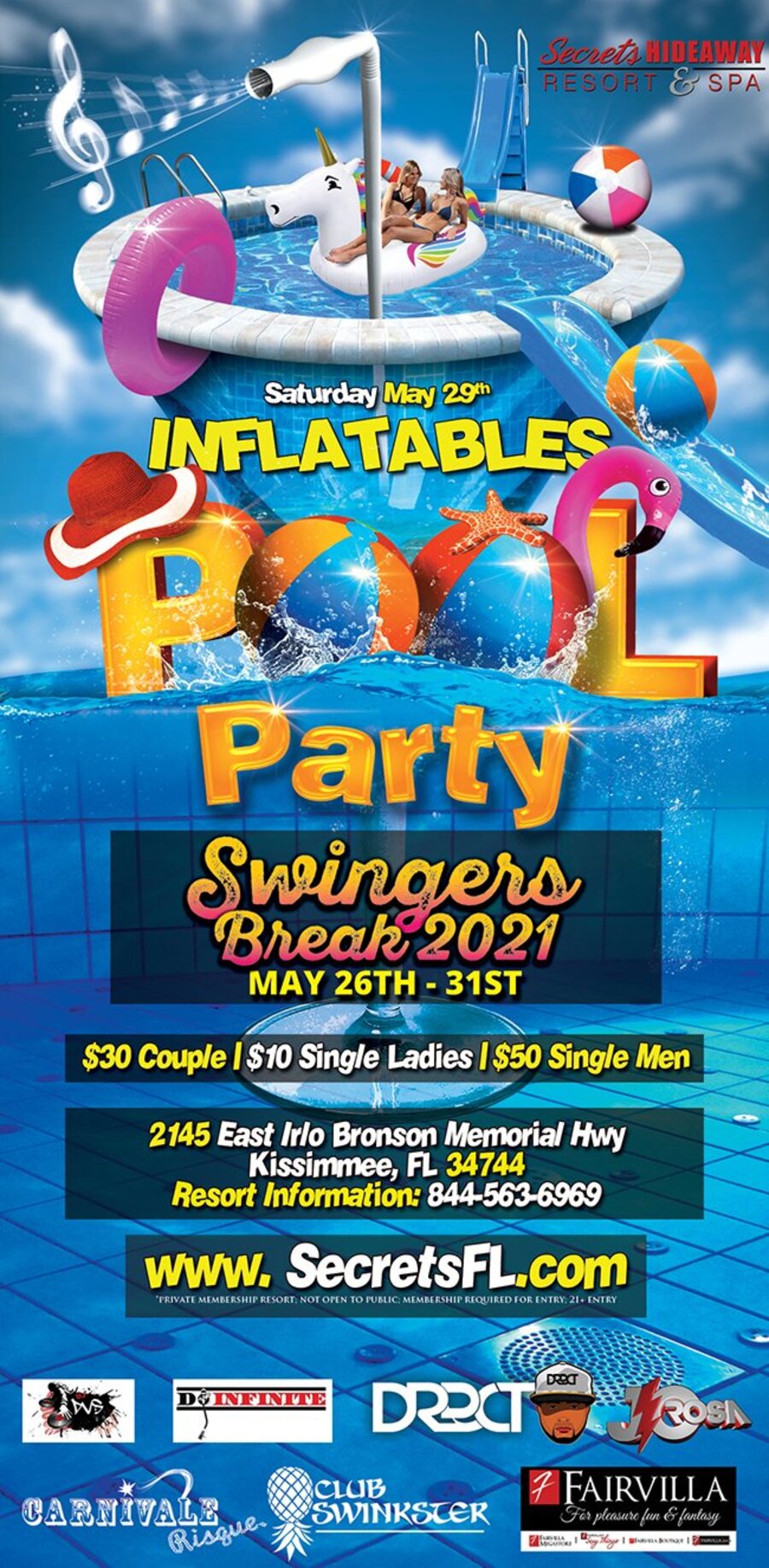 Saturday Inflatables Pool Party 10am - 5pm