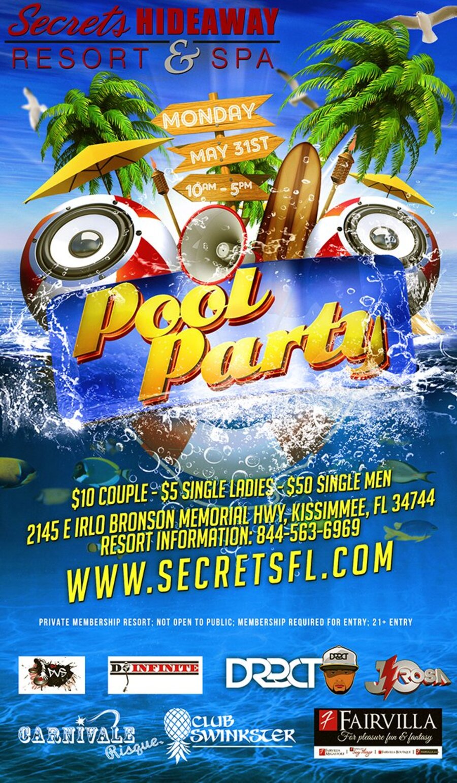 Monday Pool Party 10am-5pm