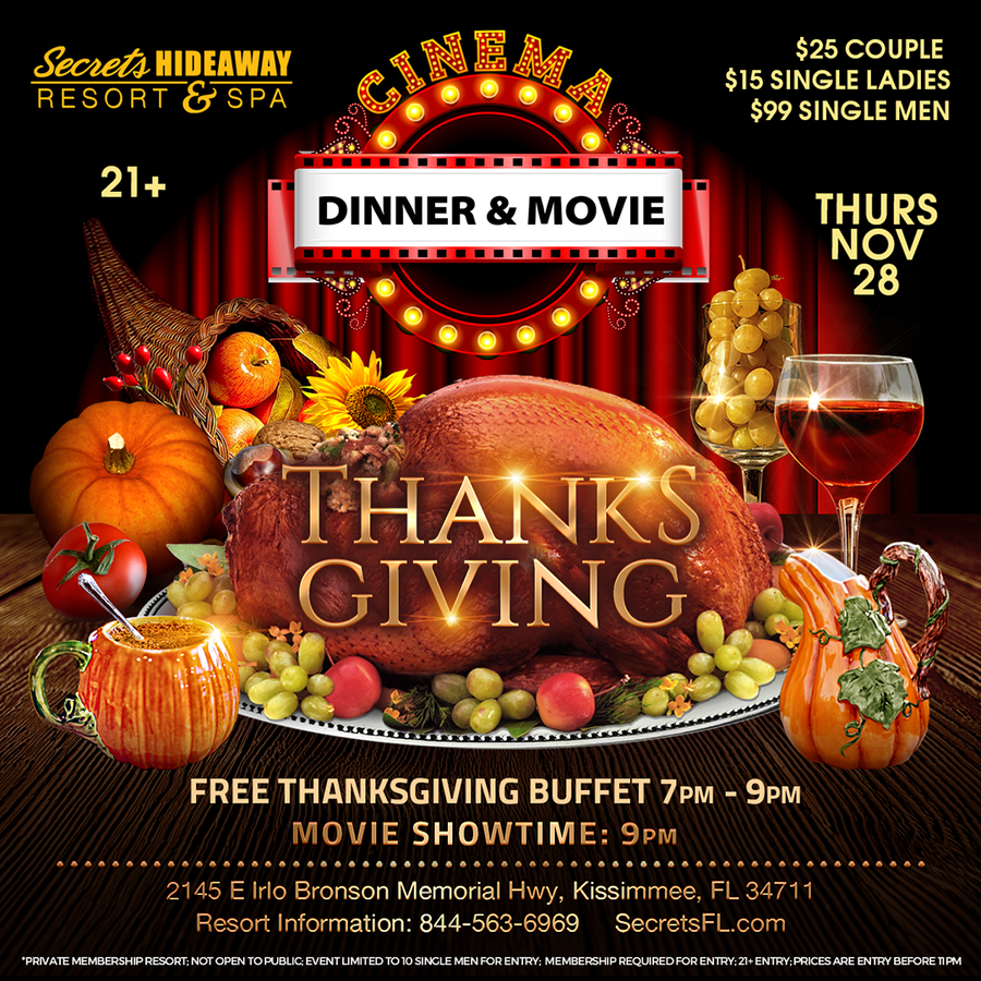 Dinner & Movie - FREE Thanksgiving dinner buffet 