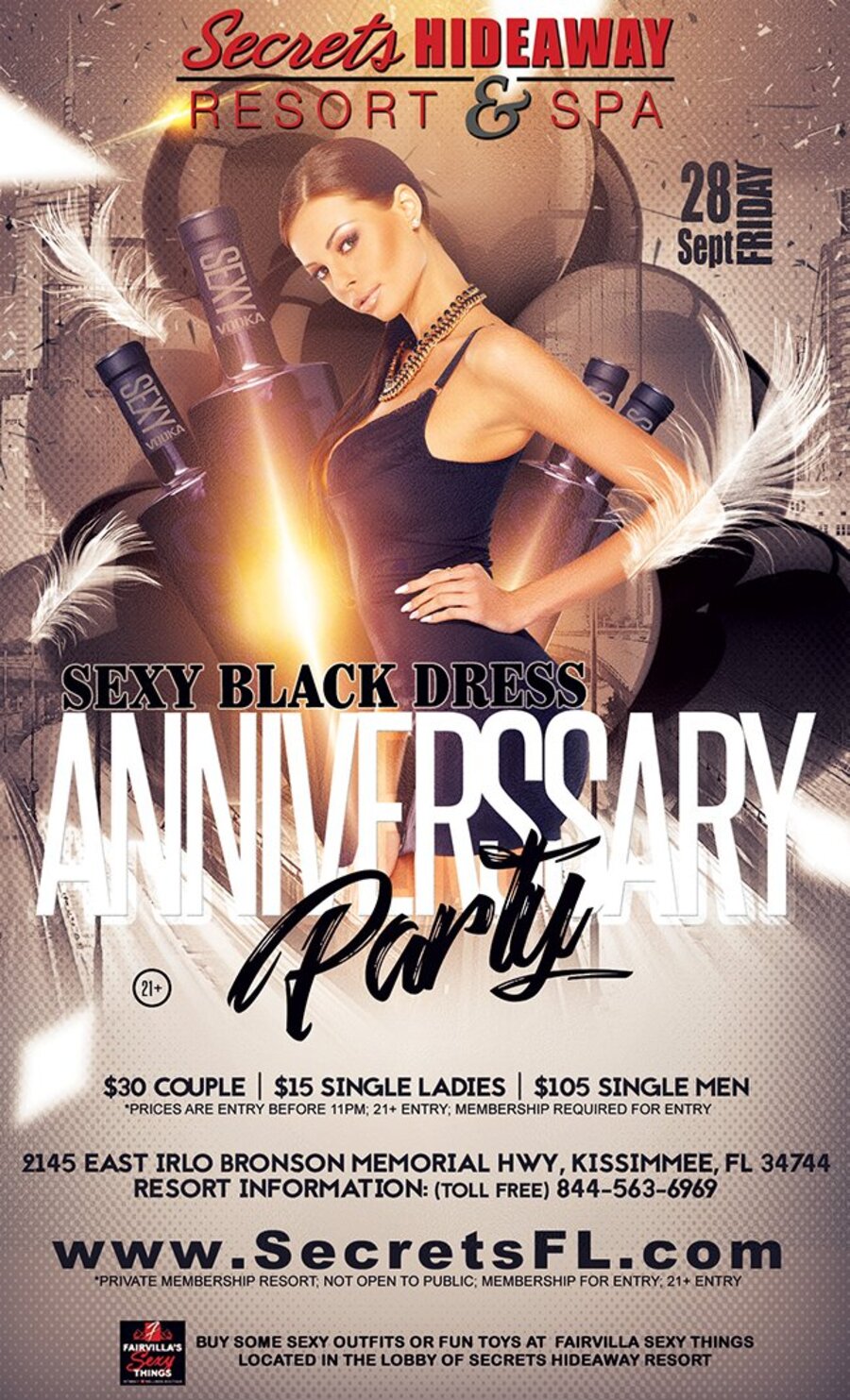 Secrets Anniversary -Sexy Black Dress