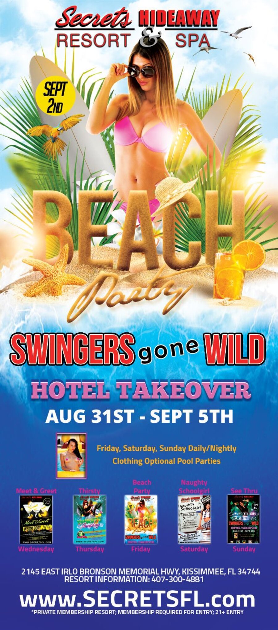 Beach Party - Swingers Gone Wild 2016