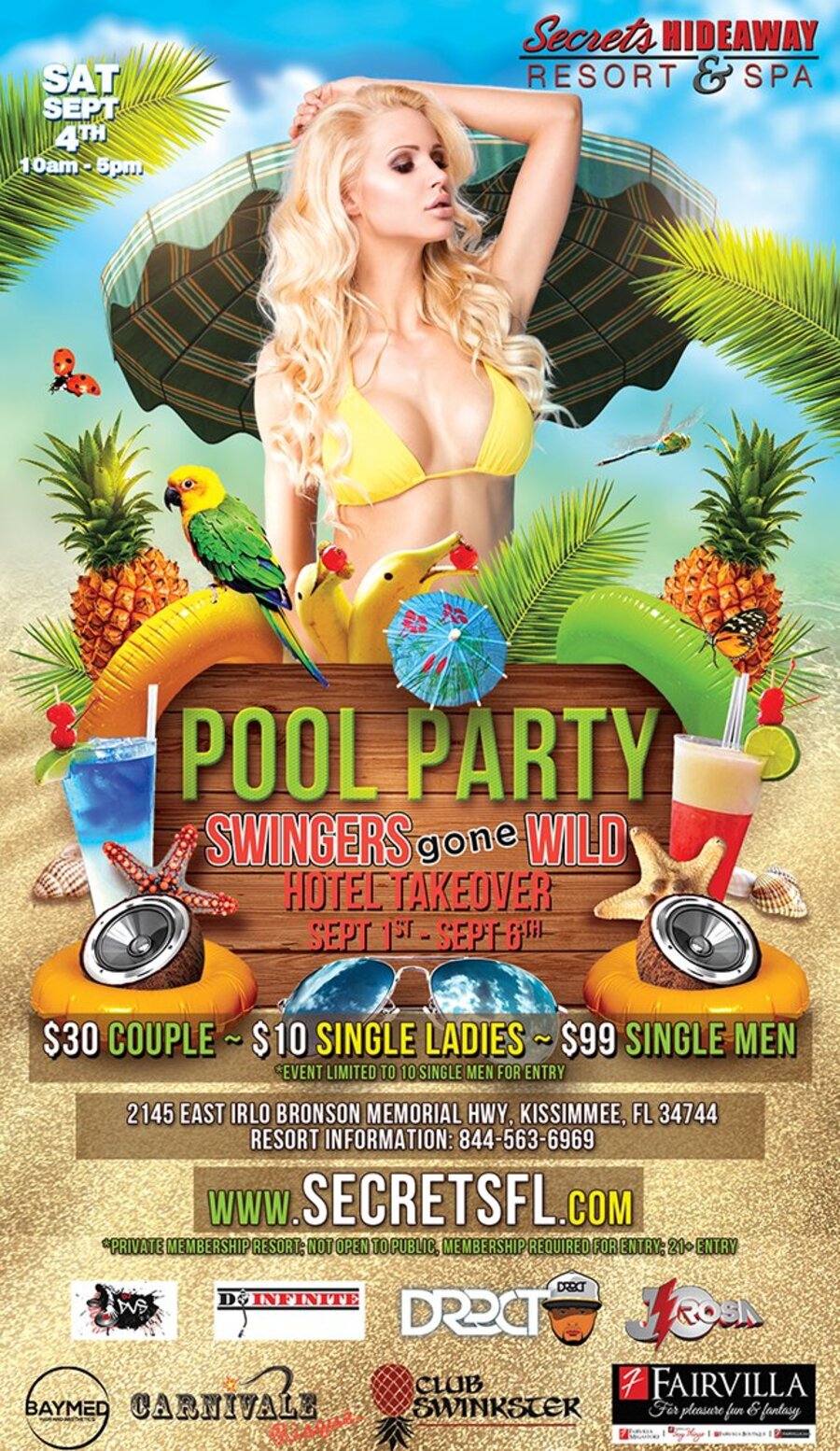 Saturday Pool Party 10am - 5pm