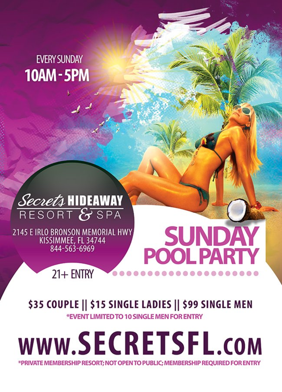 Pool Party 10am-5pm - Arouse Weekend