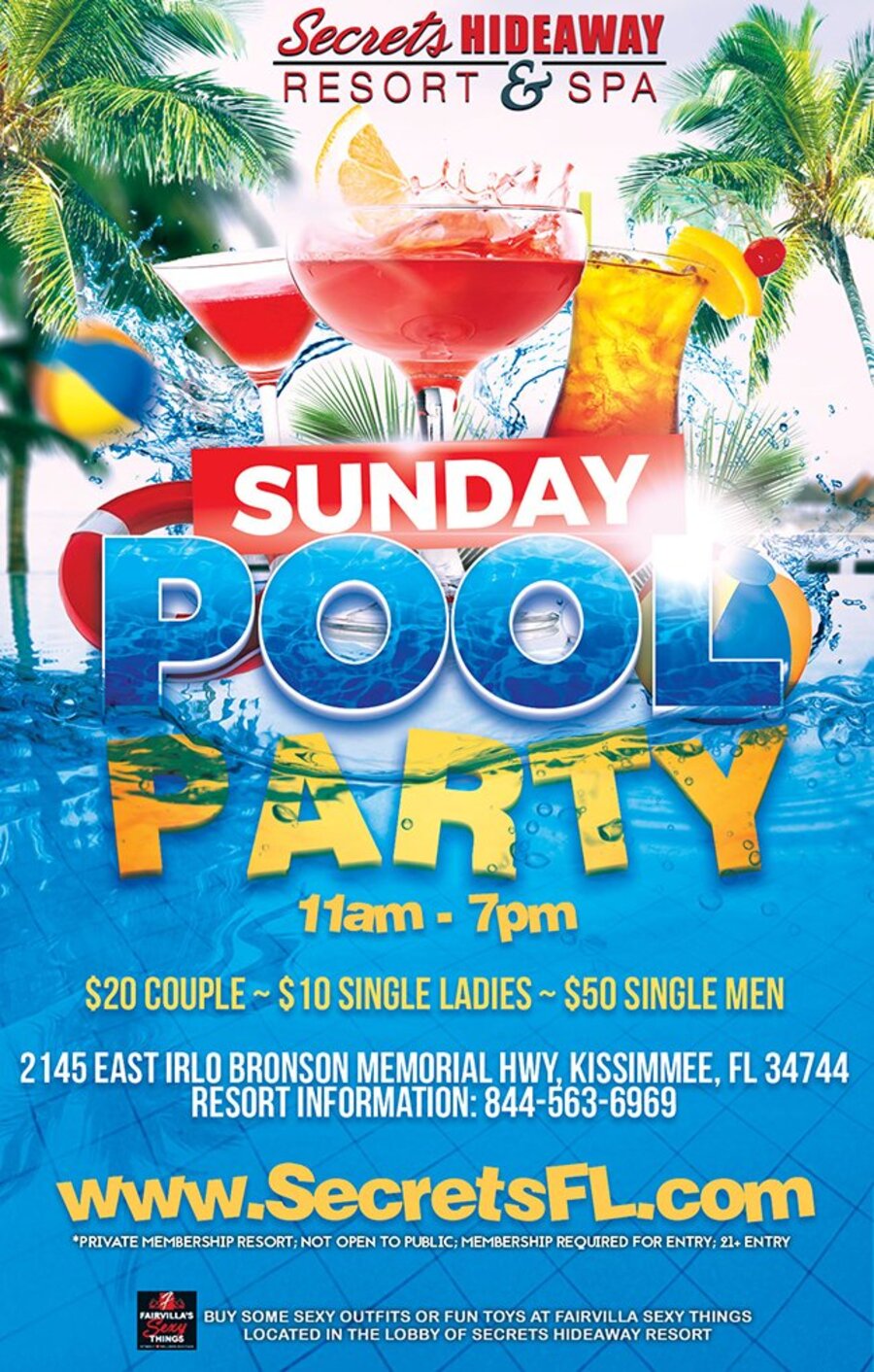 Sunday Pool Party 11am-7pm Swingers Break 2018