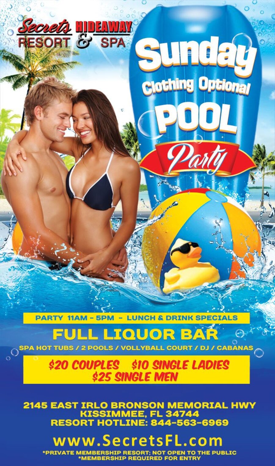 Sunday Pool Party: 11am - 5pm