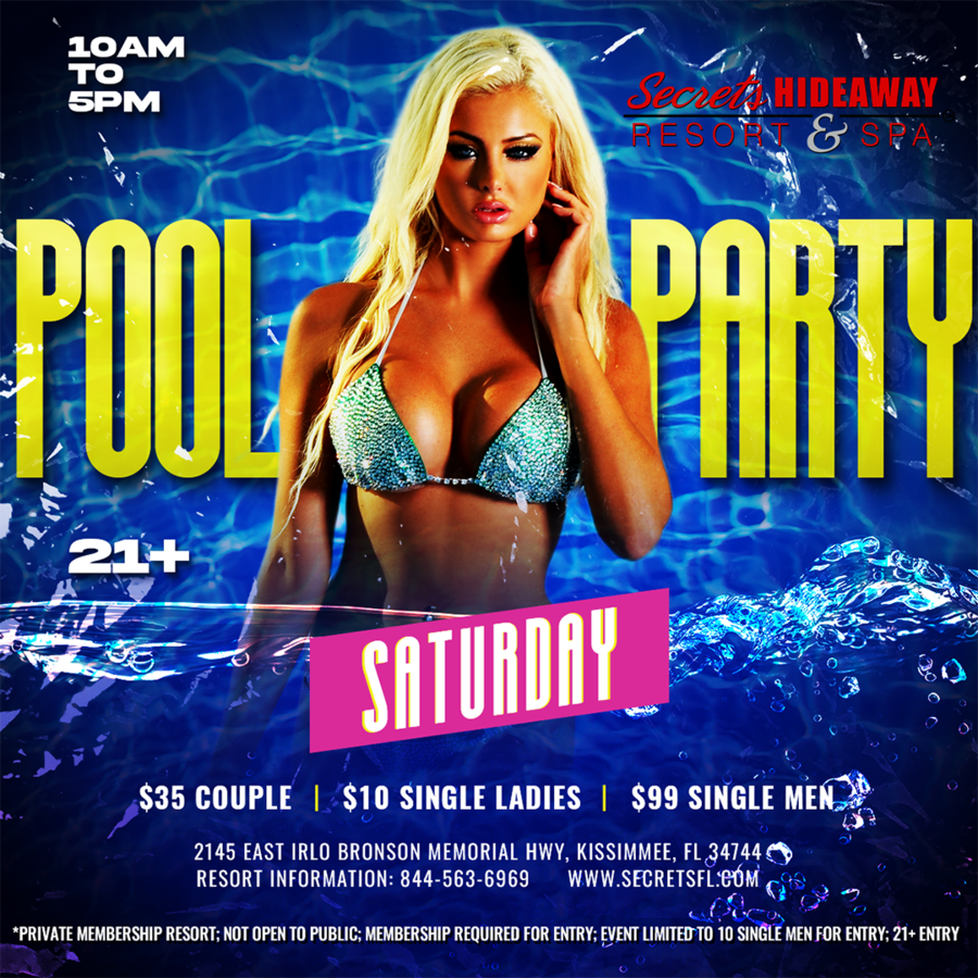 Saturday Pool Party 10am - 5pm