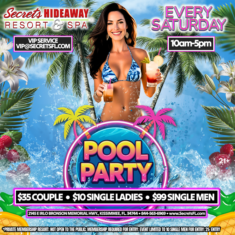 Saturday Pool Party 10am - 5pm