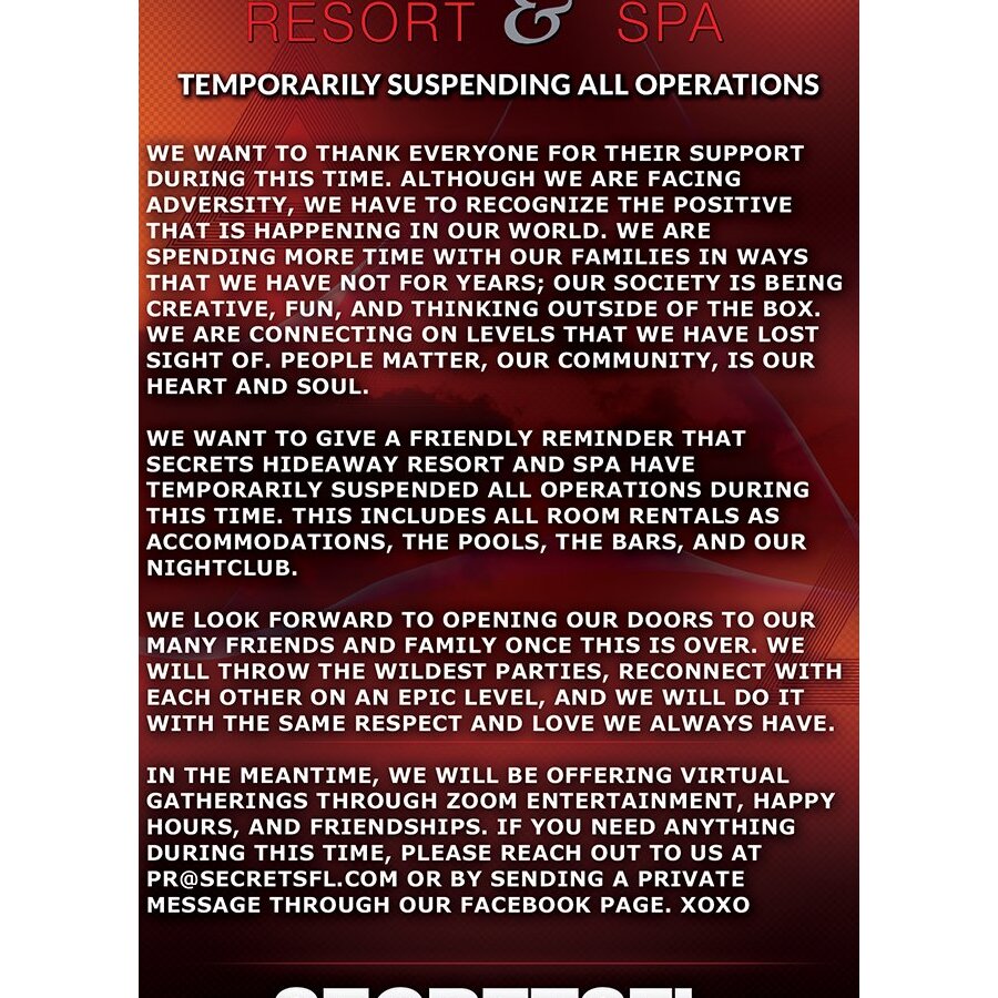 Sunday Pool Party - resort update click here