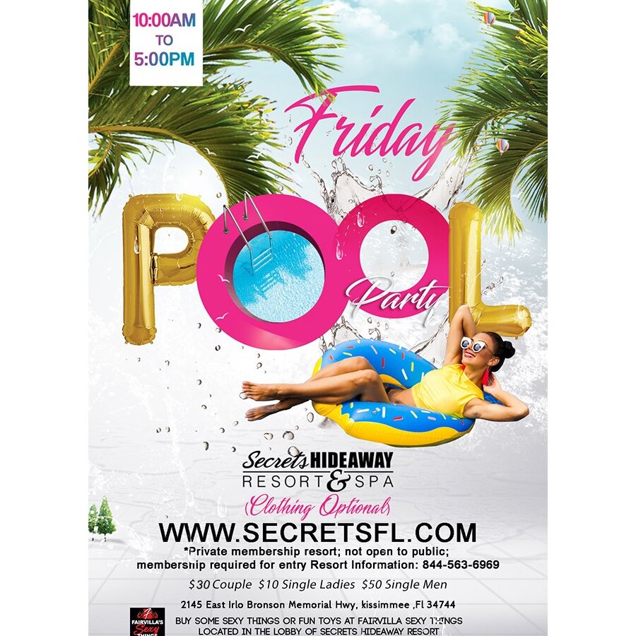 Friday Pool Party 10am-5pm