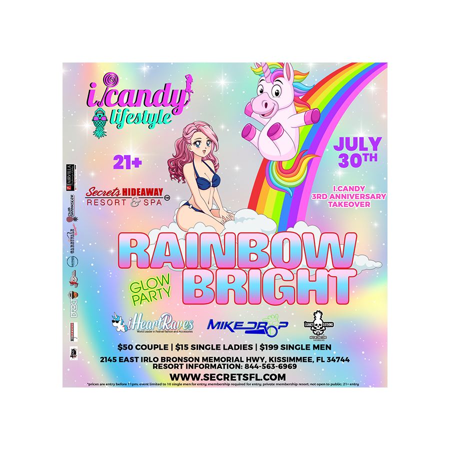 Rainbow Bright Glow Party - i.Candy Takeover