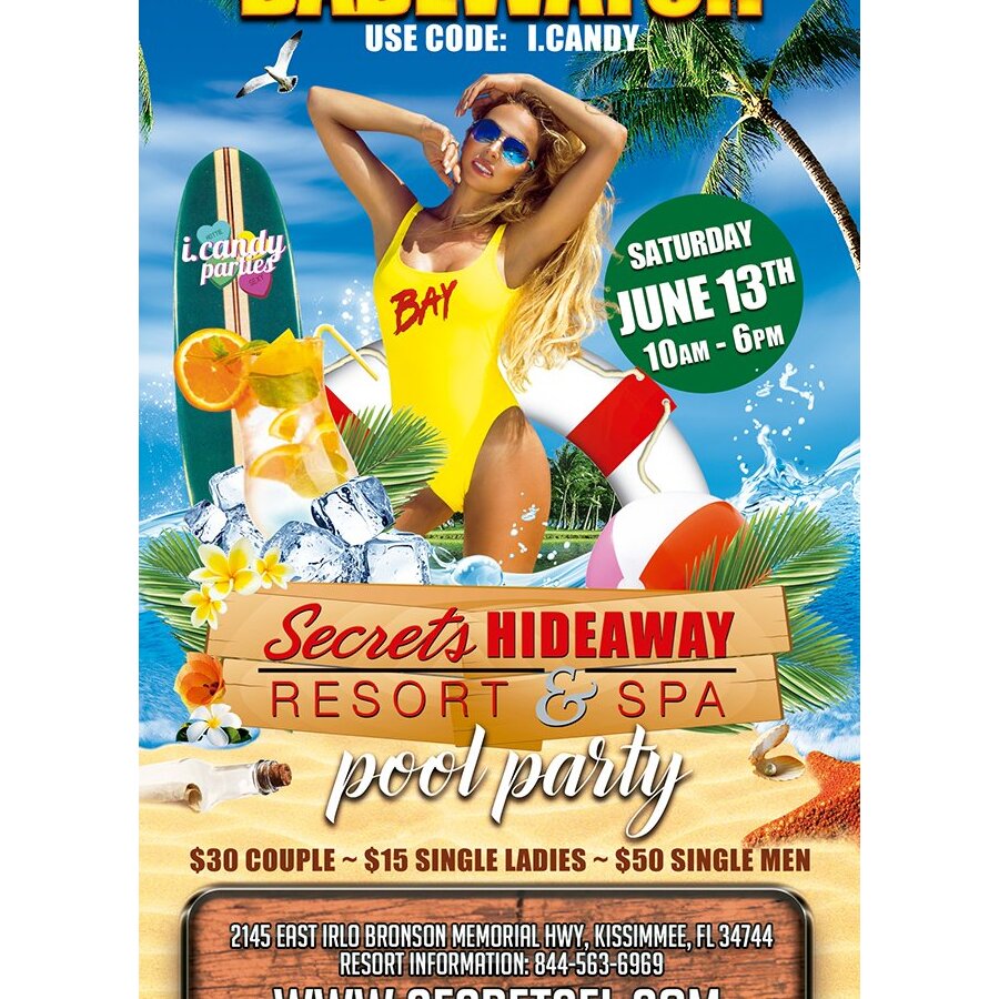 Babewatch Pool Party 10am - 5pm - i.candy Parties