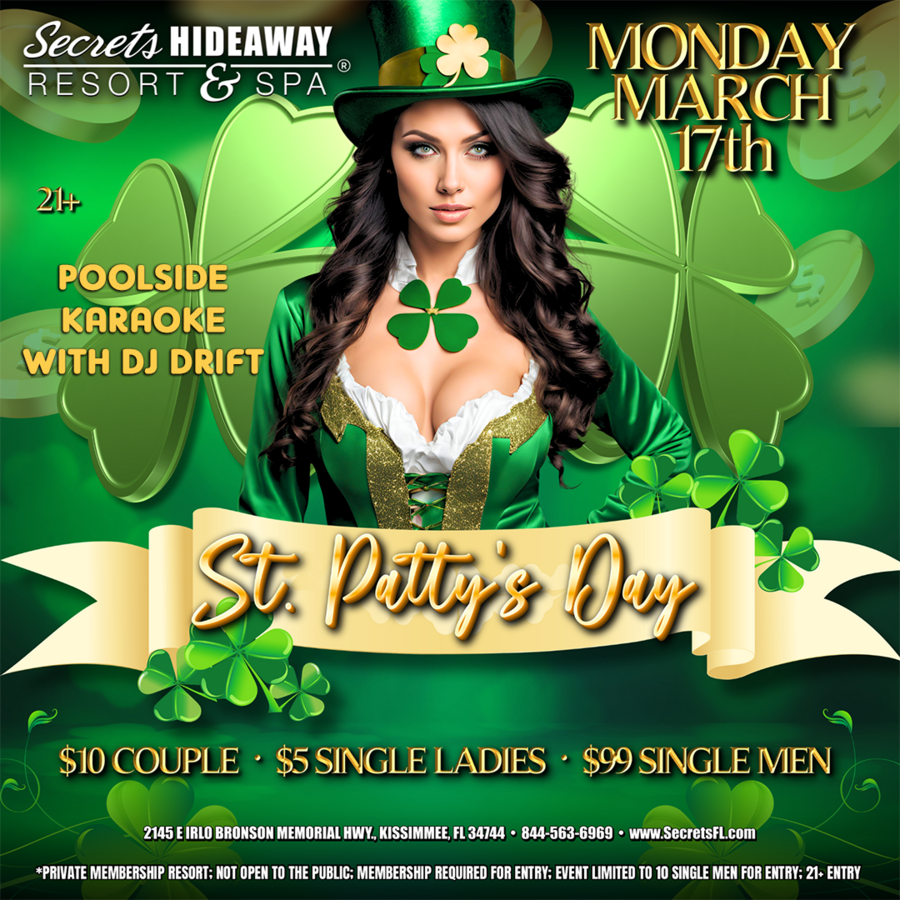 St. Patty's Day Karaoke poolside with DJ Drift