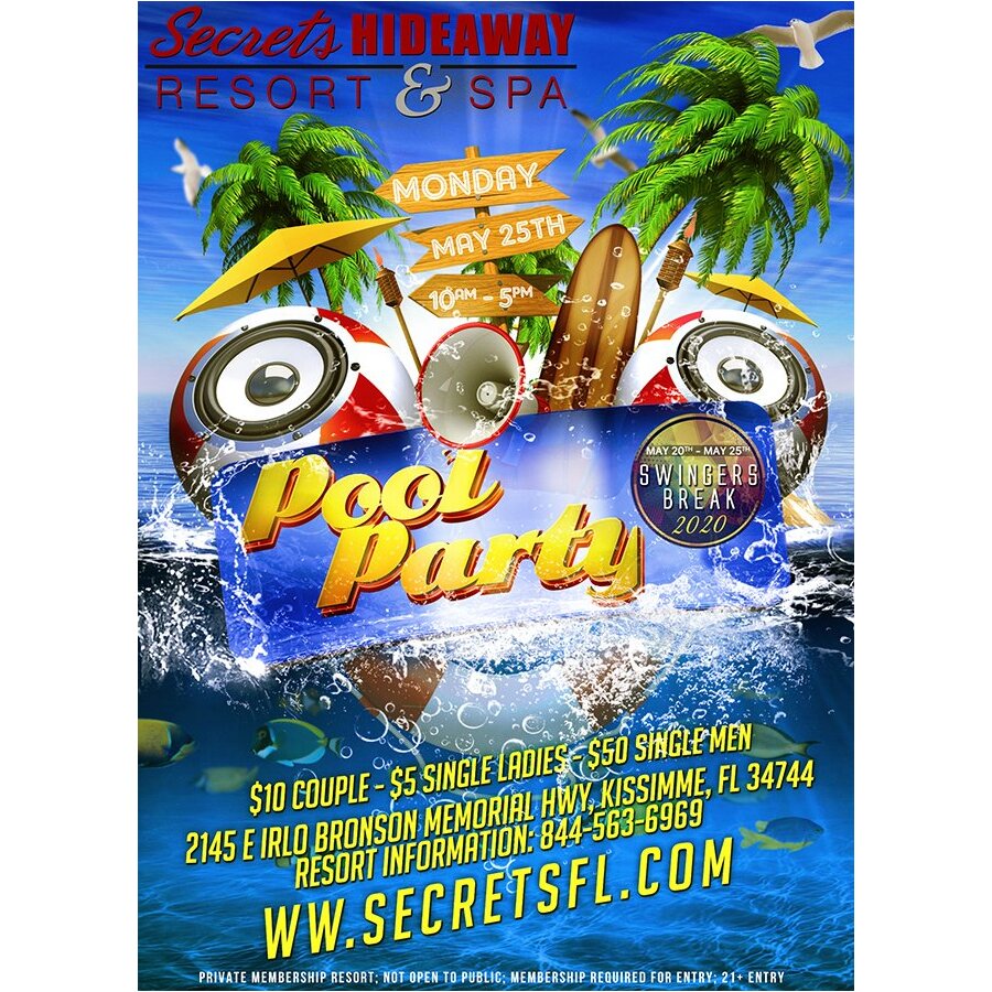 Monday Pool Party 10am-5pm - Swingers Break
