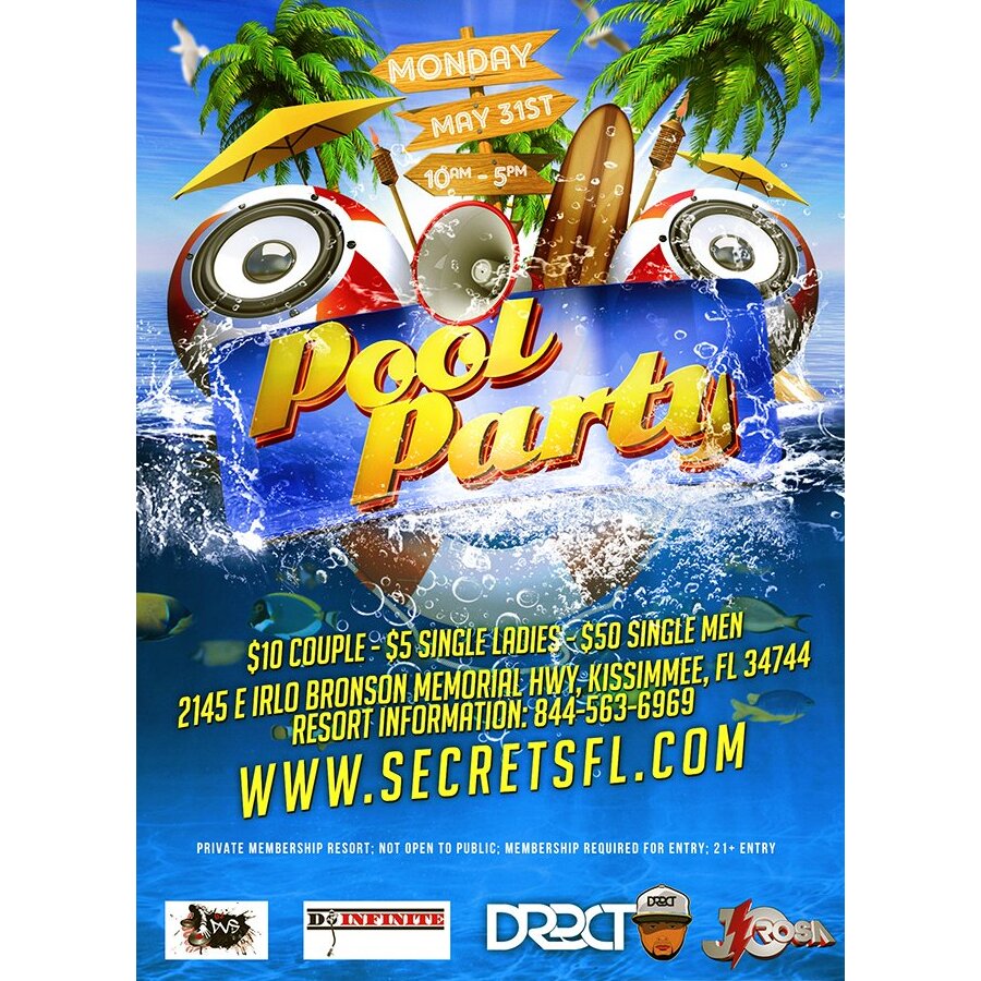 Monday Pool Party 10am-5pm