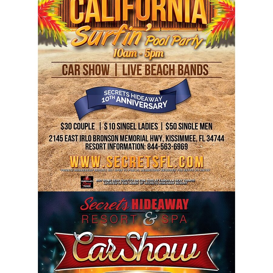 California Surfin' Pool Party 10am-5pm 