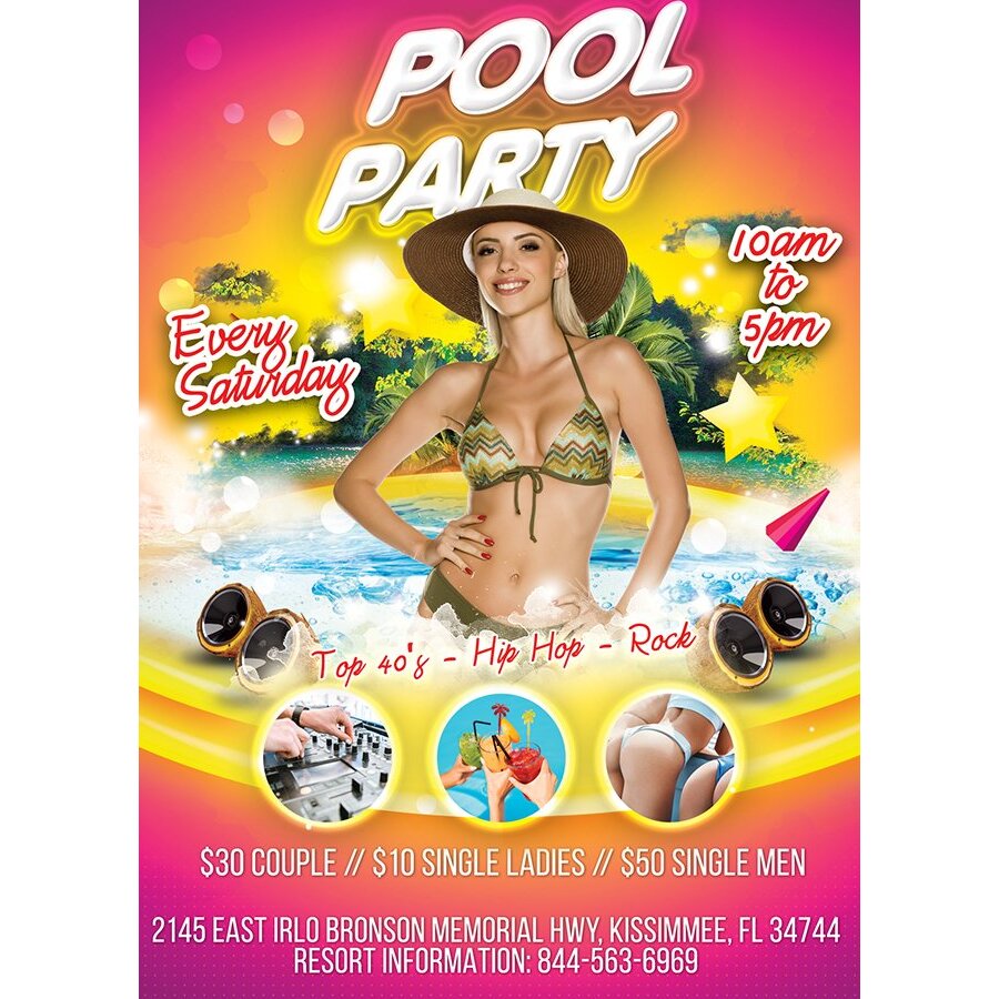 Saturday Pool Party 10am - 5pm