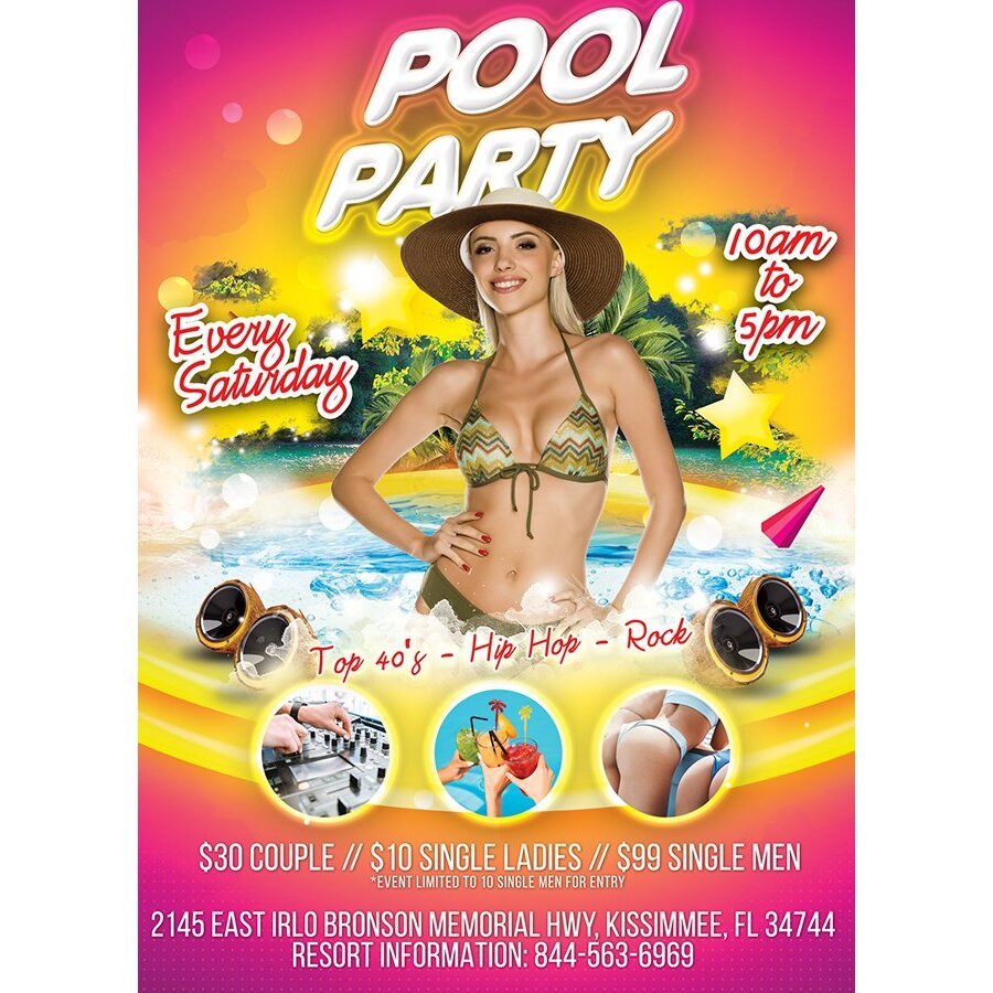 Saturday Pool Party 10am - 5pm ~ NYE Takeover