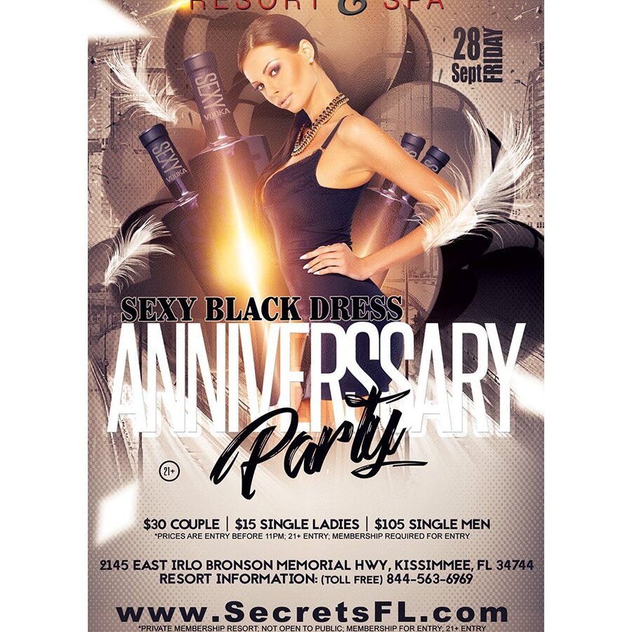 Secrets Anniversary -Sexy Black Dress