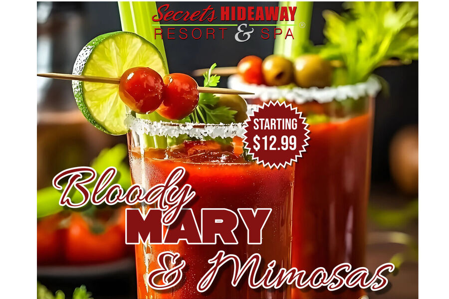 New at Secrets: Weekend Bloody Mary & Mimosa Room Service